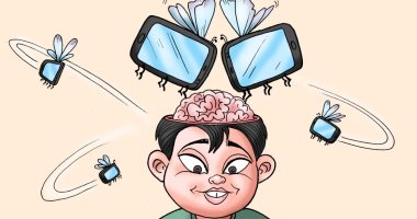 ذباب السوشيال ميديا يقتحم عقول النشطاء بكاريكاتير " اليوم السابع"