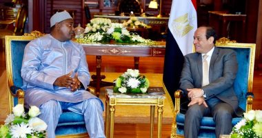 الرئيس السيسي يستقبل رئيس جامبيا لبحث التطورات الإقليمية