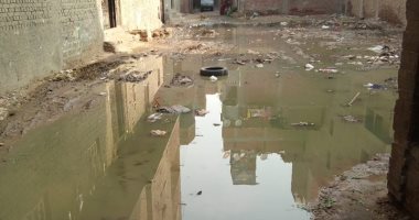 شكوى من غرق شوارع قرية الكفر الشرقى بمحافظة كفر الشيخ بمياه الصرف الصحى