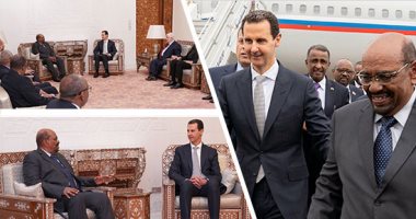لأول مرة منذ 2011.. الرئيس السودانى يزور سوريا.. البشير يلتقى الأسد فى زيارة عمل.. ويؤكد: سوريا هى دولة مواجهة وإضعافها هو إضعاف للقضايا العربية.. والقيادتان يؤكدان ضرورة إيجاد مقاربات جديدة للعمل العربى