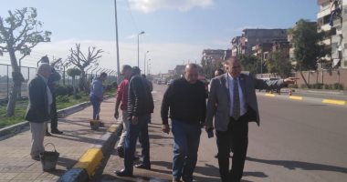 محافظ الإسكندرية يوجه بتكثيف أعمال رفع كفاءة الطرق الرئيسية 