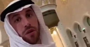 راموس قائد ريال مدريد يزور مسجد الشيخ زايد بأبو ظبى.. فيديو وصور