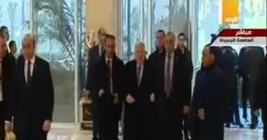 فيديو.. الرئيس الفلسطينى يصل مقر افتتاح مسجد وكنيسة العاصمة الإدارية