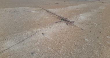 سقوط أعمدة إنارة وأسوار بسبب الرياح فى شمال سيناء
