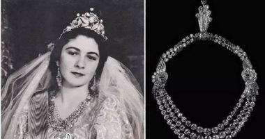 "عقد من الماس".. شوفى شبكة الملك فاروق للملكة فريدة فى حفل زفافهما