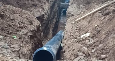 الانتهاء من إصلاح كسر خط مياه قطر 800مم بالعياط وعودة المياه