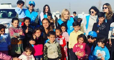 تحدى نيللى كريم الجديد.. دعم أطفال سوريا اللاجئين ضد برودة الشتاء