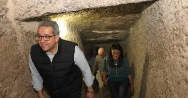 وزيرا الآثار والسياحة وسفراء ١١ دولة أجنبية فى جولة بـ "  آثار المنيا" 