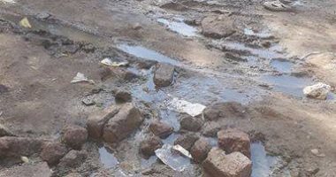غرق شوارع قرية فأوقبلى مركز دشنا فى قنا بمياه الصرف الصحى