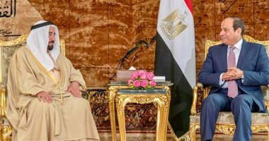 الرئيس السيسى يستقبل الشيخ سلطان بن محمد القاسمى حاكم الشارقة