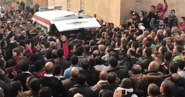 مدير أمن الجيزة يشارك فى الجنازة العسكرية لشهيد الدرب الأحمر محمود أبو اليزيد