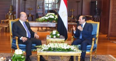 السيسى يؤكد ثقة مصر فى قدرة المؤسسات الوطنية العراقية على تجاوز العقبات 