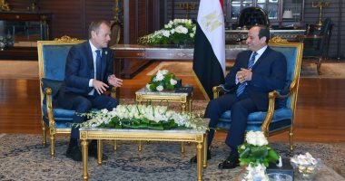 رئيس المجلس الأوروبى للسيسى: مصر  نموذج ناجح بالمنطقة تحت قيادة حكيمة