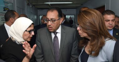 رئيس الوزراء يزور مصابى حادث قطار محطة مصر فى معهد ناصر