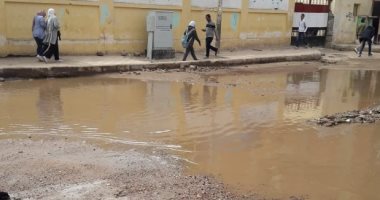 شكوى من انتشار مياه الصرف الصحى بشارع كلية التربية بأسوان