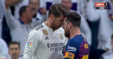 الريال ضد برشلونة..  راموس يواصل "فصوله البايخة" ضد ميسي "فيديو"