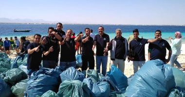 صور.. محميات البحر الأحمر تنظم حملة تنظيف جزيرة مجاويش بالتعاون مع المجتمع المحلي