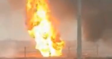 فيديو.. مصرع 5 أشخاص وإصابة آخرين فى انفجار خط أنابيب جنوب إيران