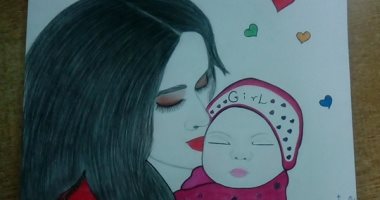 قارئة تشارك "صحافة المواطن" بمجموعة من لوحاتها بمناسبة عيد الأم 