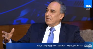 عبد المحسن سلامة: التعديلات الدستورية ليست جريمة والشعب لا يمانع مد فترة الرئاسة