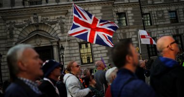 صور.. مؤيدو بريكست يتظاهرون بعد رفض البرلمان البريطانى الاتفاق للمرة الثالثة