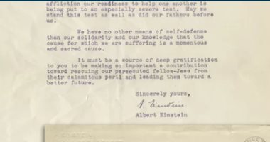 أينشتاين يحقق 134 ألف دولار من بيع رسالة "جنون هتلر".. اعرف التفاصيل