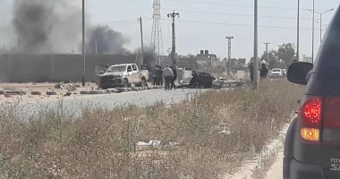 انفجار سيارة مفخخة فى منطقة القوارشة شرق مدينة بنغازى الليبية