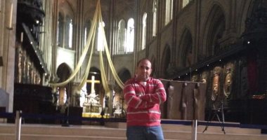 "إبراهيم" يستعيد ذكرياته من داخل كاتدرائية نوتردام بباريس عام 2013