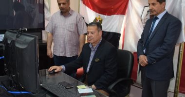 محافظ بنى سويف يتابع استعدادات غرف العمليات المركزية والرئيسية لعملية الاستفتاء 
