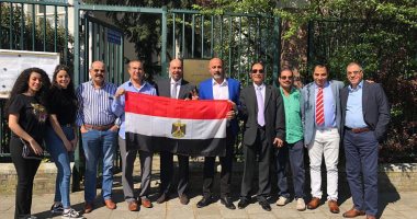 المصريون بهولندا يدلون بأصواتهم بالاستفتاء لليوم الثانى رافعين علم مصر