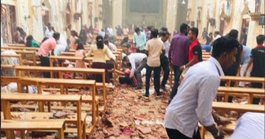 فيديو.. اللحظات الأولى لانفجارات كنيسة سريلانكا  