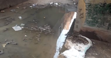 مياه الصرف تنتشر بشوارع منطقة كفر حمزة فى مركز الخانكة بالقليوبية