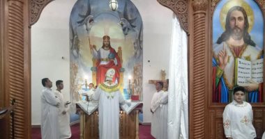 صلاة عيد القيامة فى كنيسة السيدة مريم العذراء بالعياط