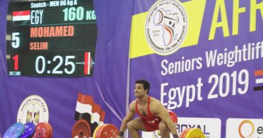 محمد سليم يفوز بذهبيتان وفضية فى وزن 96 بمنافسات أفريقيا لرفع الاثقال