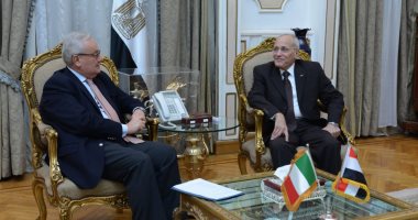 سفير إيطاليا بالقاهرة يؤكد للعصار رغبة بلاده إقامة مشروعات صناعية مع مصر