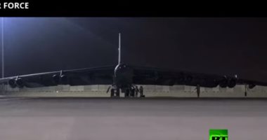 شاهد.. الصور الأولى للقاذفة الأمريكية "B-52" بقاعدة العديد فى قطر
