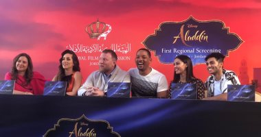 ويل سميث ومينا مسعود ونعومى سكوت يروجون لفيلم Aladdin فى الأردن