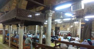 صور.. مسجد الأشرف برسباي فى الخانكة تحفة معمارية يتوافد عليها المواطنون