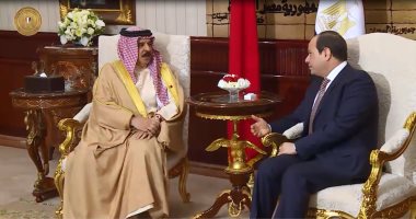 شاهد.. تفاصيل زيارة ملك البحرين لمصر