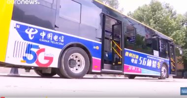 شاهد.. خدمات عالية التقنية على متن حافلات الـ5g فى الصين