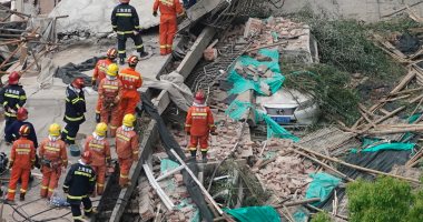 صور.. انهيار مبنى فى الصين ومصرع 5 وإنقاذ 14 آخرين من تحت الأنقاض