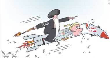 عملاء طهران فى كاريكاتير عكاظ السعودية