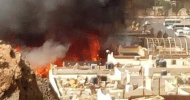السيطرة على حريق هائل فى مول تجاري بالسوق التجاري القديم بشرم الشيخ