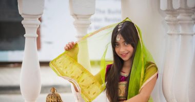 "بالسارى الهندى والفانوس" مصور يشارك بـ"فوتوسيشن" أزياء رمضانية للأطفال