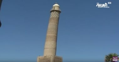 "وأن المساجد لله".. جامع النورى بالموصل يشتهر بمنارته المحدبة نحو الشرق