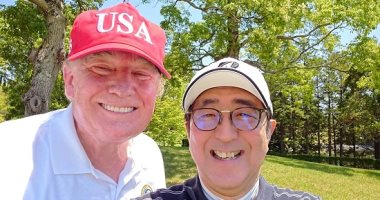  10 صور تلخص زيارة ترامب لليابان..أبرزها سيلفى فى ملعب الجولف ورياضة السومو 
