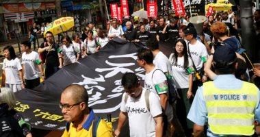صور.. محتجون فى هونج كونج يطالبون بمحاسبة الصين على حملة أمنية منذ 30 عاما