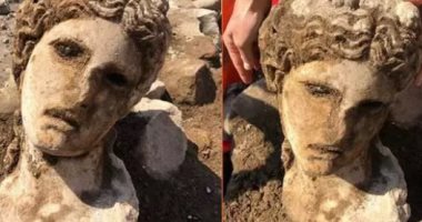 فيديو.. اكتشاف رأس تمثال إله ديونيسوس صانع البهجة فى روما