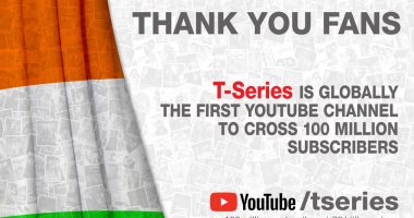 الهند تتفوق على السويد.. 100 مليون مشترك فى قناة T-Series على يوتيوب