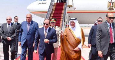 الرئيس السيسى يصل المملكة العربية السعودية للمشاركة فى القمة العربية